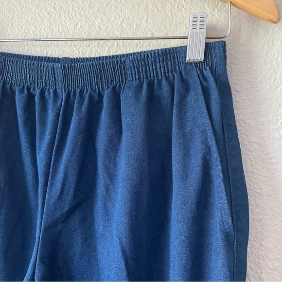 Alfred Dunner Denim Pull-On Casual Trouser Pants Women’s 6 Petite Blue Pockets - Picture 5 of 10